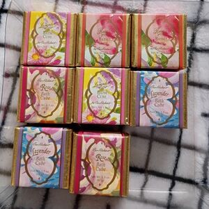 Vintage USA Bath Cube Set - Lavender and Rose